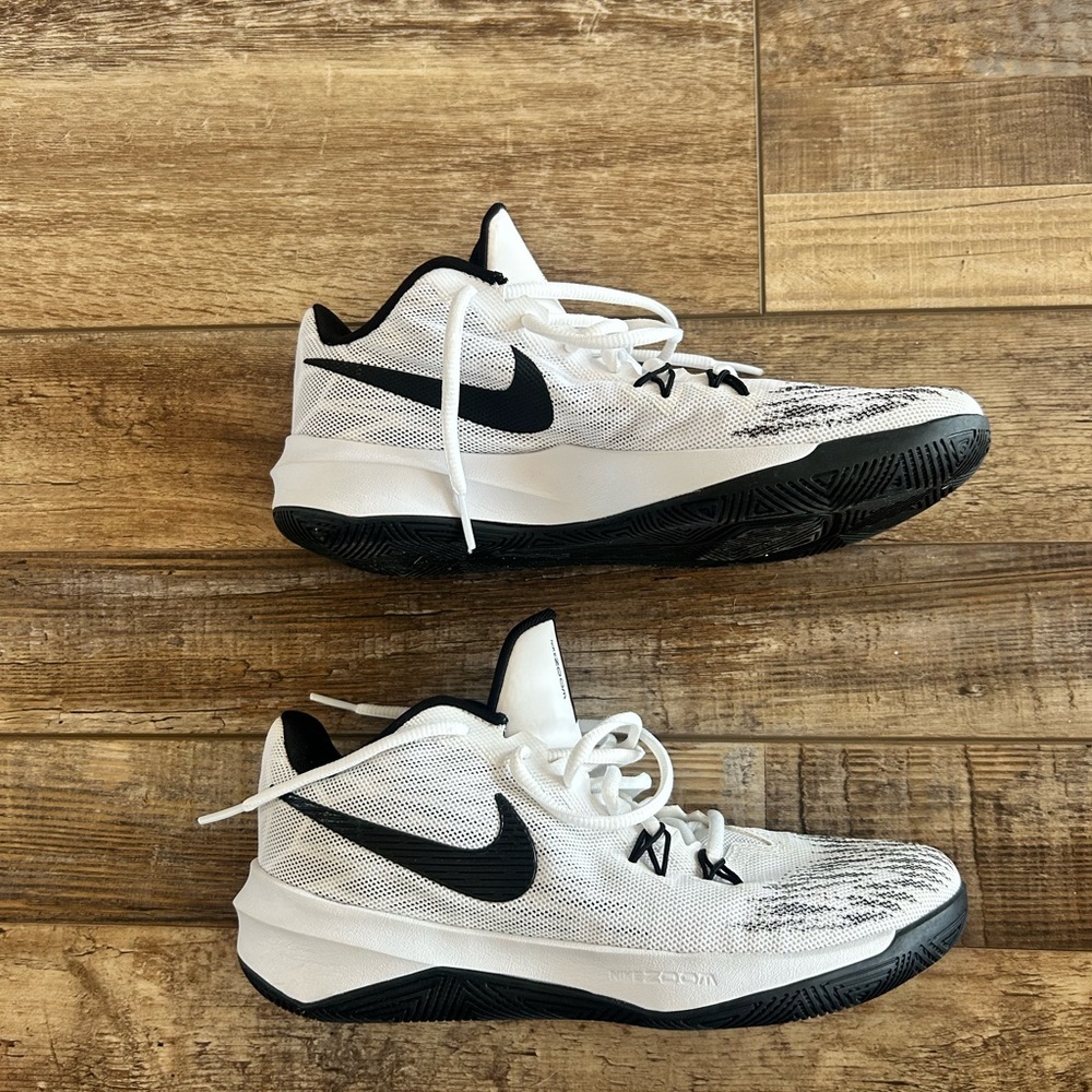 Nike Black and White Zoom Evidence II Basketball Sneakers